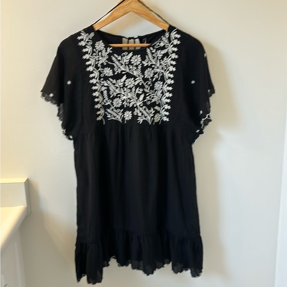ZARA Embroidered Cover-up / Jumpsuit, black Sz M. NWT. - Picture 2 of 11